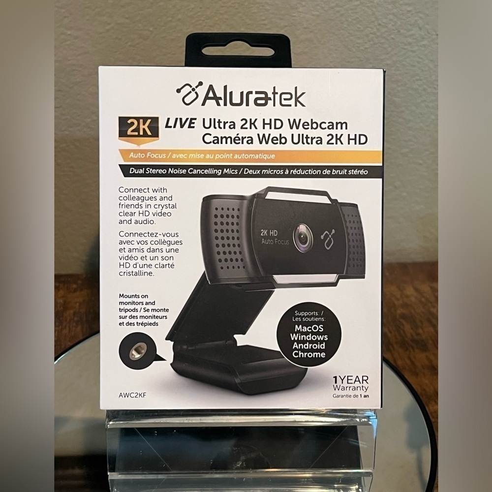AluraTek Ultra 2K HD Webcam, new in box.